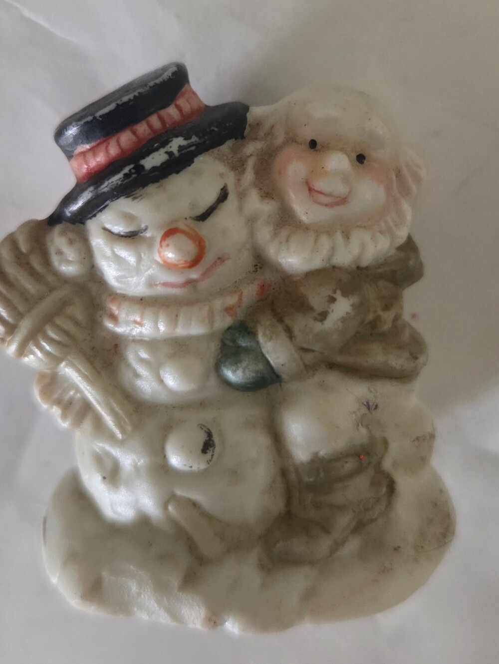 Vintage 92 Joann Fabrics Handpainted Porcelain Christmas Village Figure